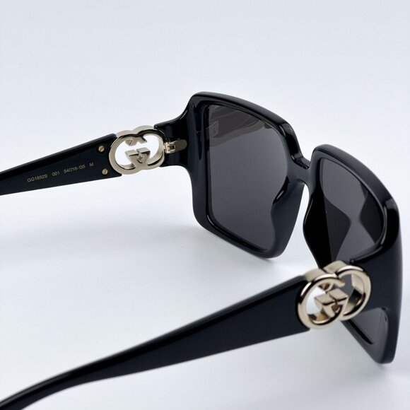 Gucci GG1692S 001 BRAND NEW Sunglasses Black Grey Square Women - Picture 8 of 10